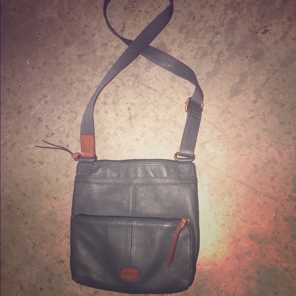 Hunter Green Fossil Cross-Body Purse
